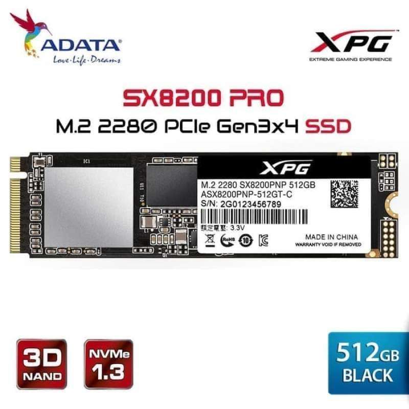 Promo ADATA SSD XPG SX8200PNP PRO M.2 NVME 2280 512GB SSD ADATA