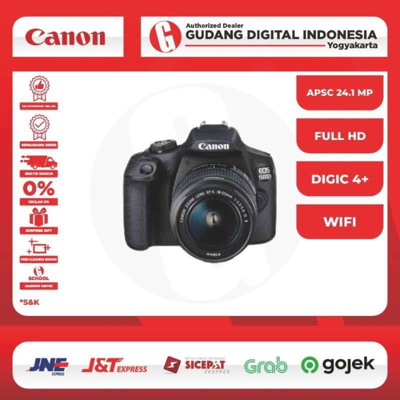 Gudang Digital Canon EOS 1500D Kit 18-55 IS II Kamera DSLR