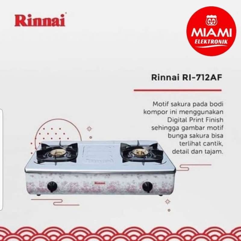 Promo Rinnai Ri 712 Af Kompor Gas Putih 2 Tungku Di Seller Miami Elektronik Official Store Kota Surabaya Jawa Timur Blibli