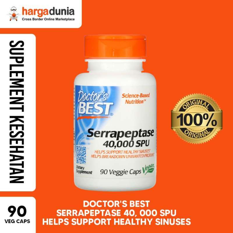 Jual Doctor's Best Serrapeptase [40, 000 Units / 90 Count] di ...