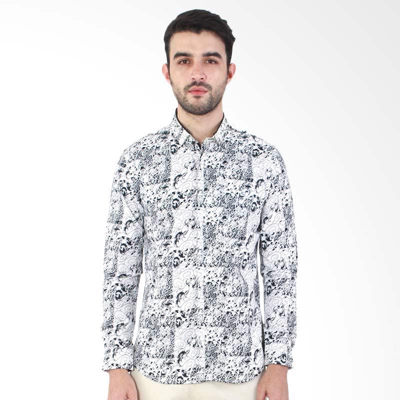 Manzone Naraya Slim Fit Shirt Kemeja Pria - White