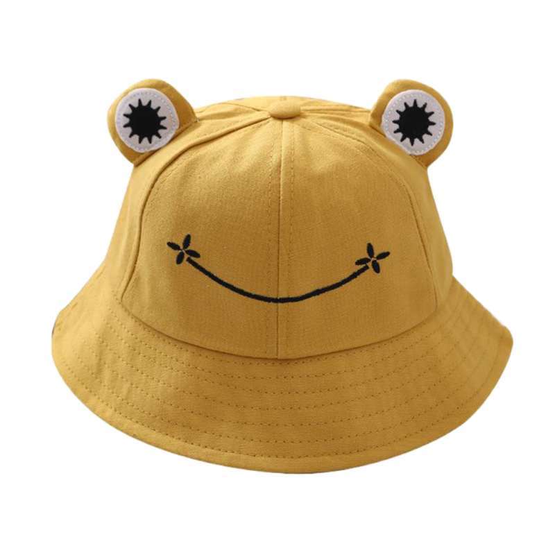 Promo Kids Girls Cotton Frog Bucket Hat 