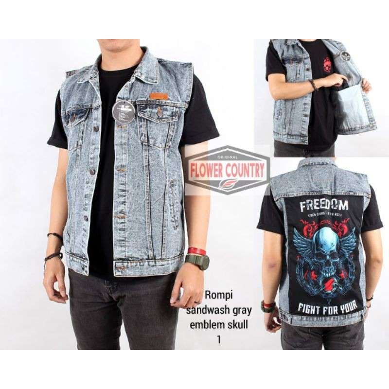 Jaket jeans motor clearance
