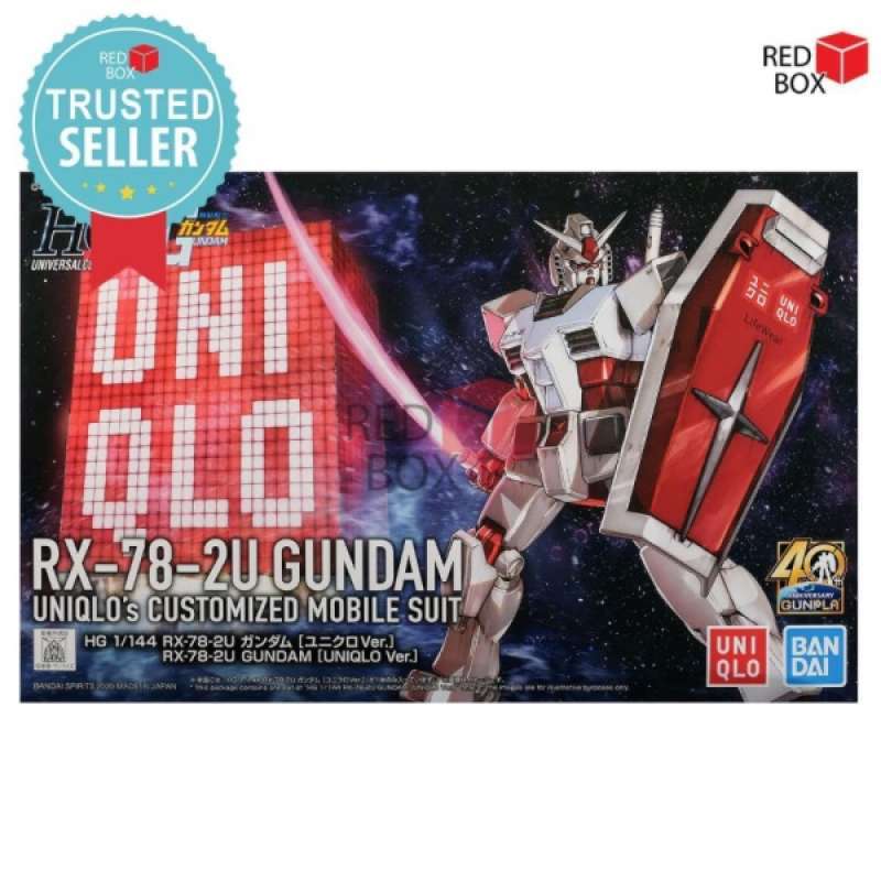 Jual HG RX-78-2 Gundam Uniqlo Limited 2020 Bandai Original Gunpla 40th di  Seller Redbox Grogol Selatan, Kota Jakarta Selatan Blibli