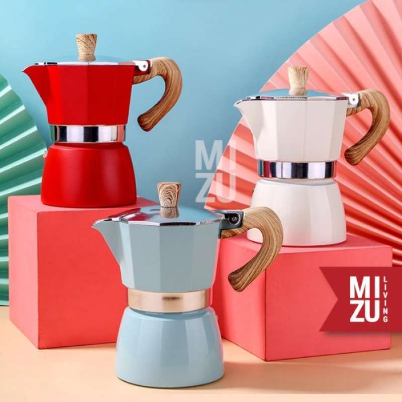 MIZU IL ROSSA Moka Pot Italian Espresso 