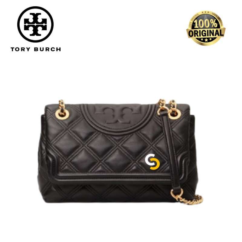 tory burch fleming denim bag