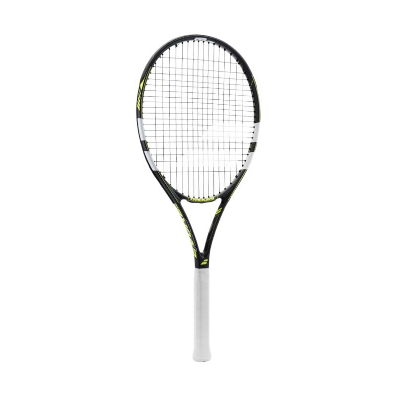 NEW Babolat Evoke 102 grey/yellow 4 1/4" grip size STRUNG with case 
