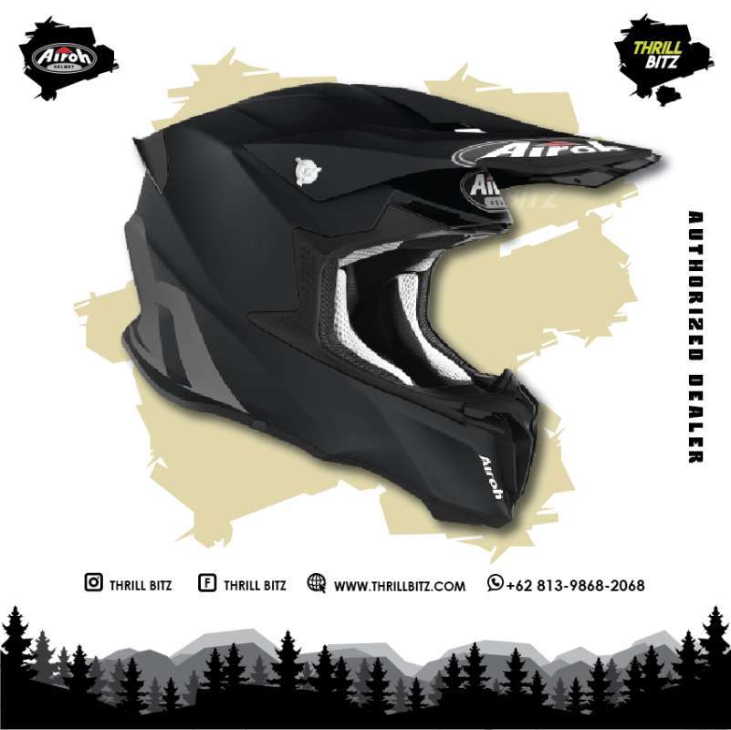 Casco Moto AIROH TWIST 2.0 – Colore Nero Opaco, Taglia XXL, Omologato, Leggero E Ventilato