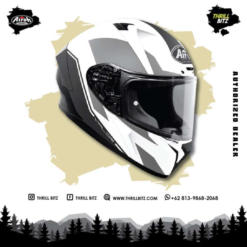 Helm Airoh Valor Helmet - Wings White Matt Size XL