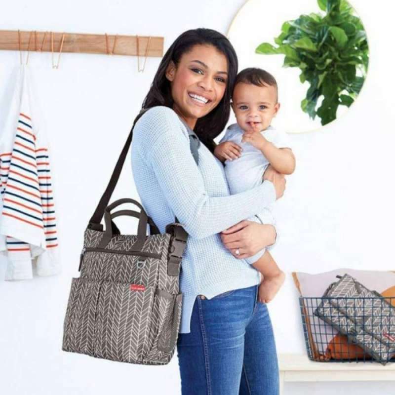 Jual Skiphop Duo Signature Diaper Bag Grey Tas Popok Original