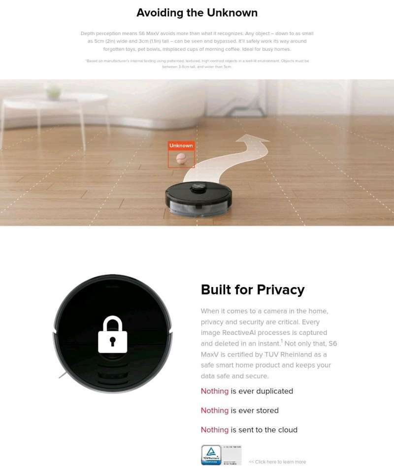 Jual ROBOROCK S6 Max V Dual-Camera AI 