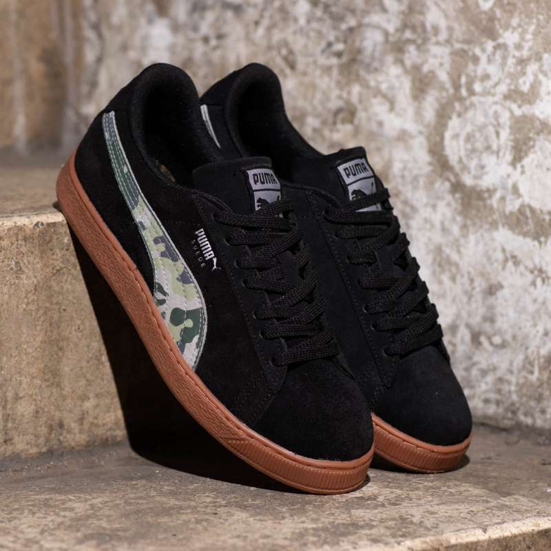 puma suede thick sole