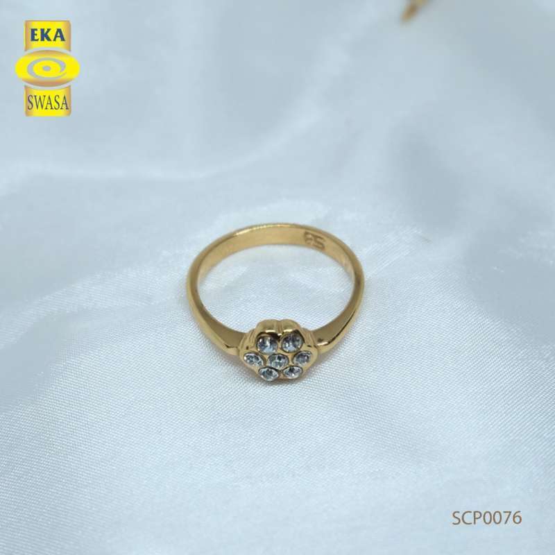 Jual CINCIN PEREMPUAN BUNGA PERMATA AMERICAN DIAMOND EKA SWASA