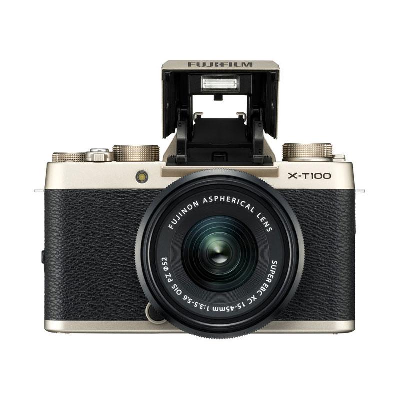 Jual Fujifilm X T100 Kit 15 45mm Kamera Mirrorless Online September 2020 Blibli Com
