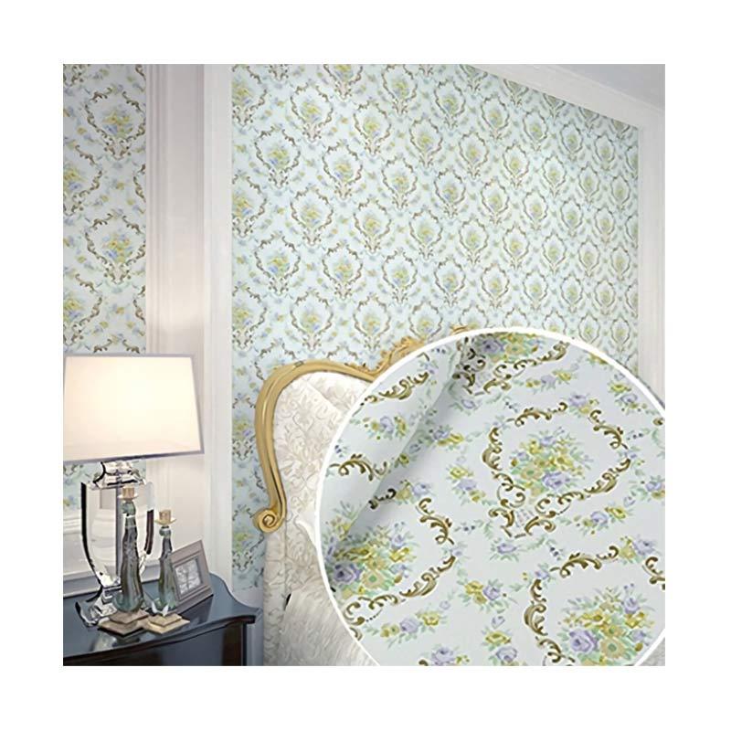 Jual Luxurious Lux 10 13 Pra Motif Bunga Wallpaper Sticker Dinding
