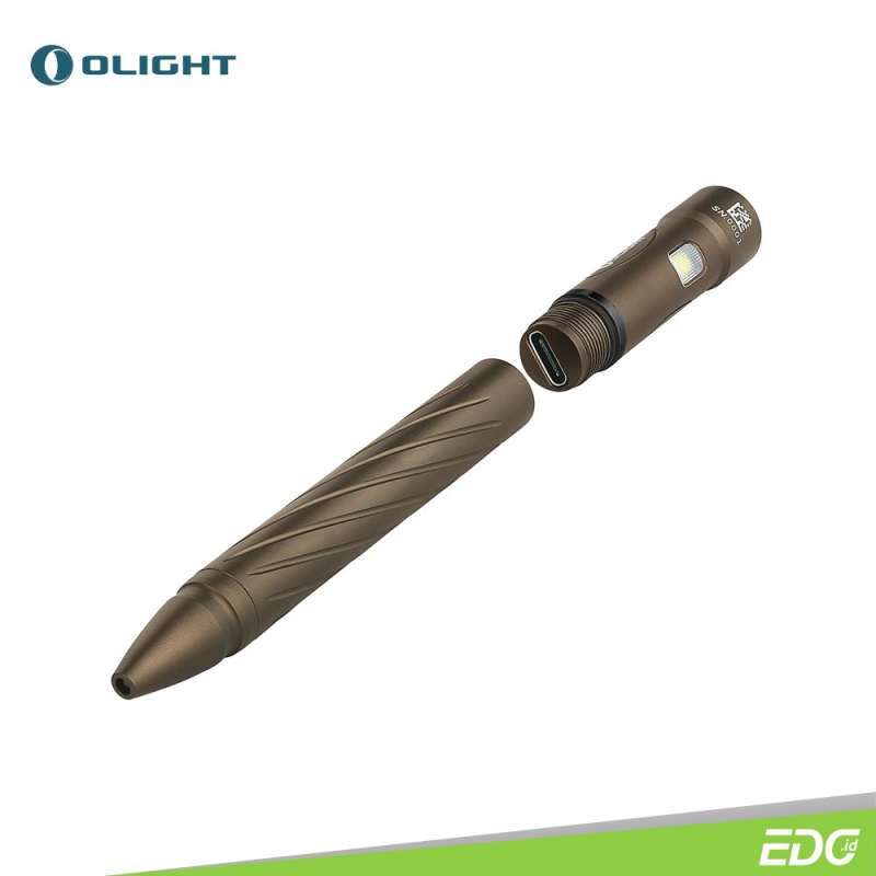 Promo Olight Open Desert Tan 120lm Penlight Rechargeable Limited