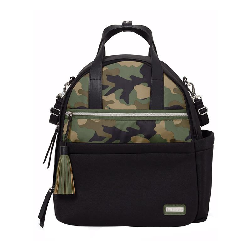 black camo diaper bag