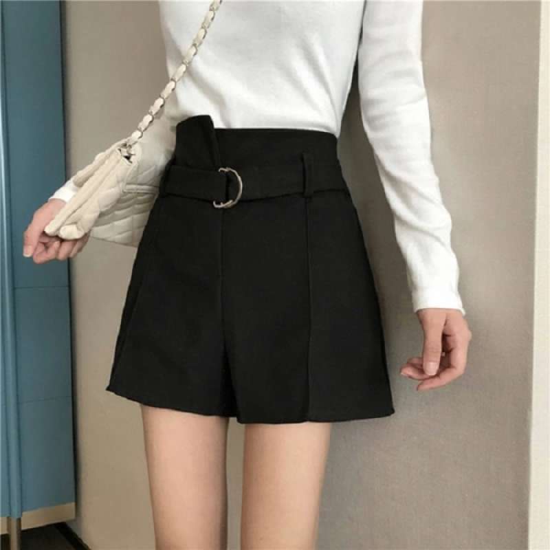 IELGY High waist wide leg pants woolen 