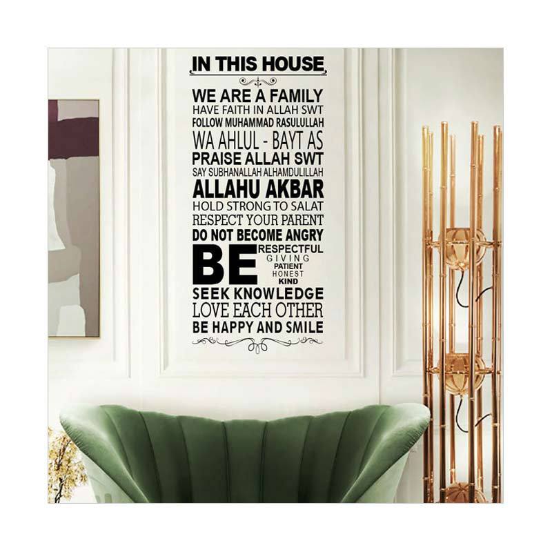 Jual Omahku Wording In This House Moslem Wall Sticker Dekorasi Dinding Online Juli 2020 Blibli Com