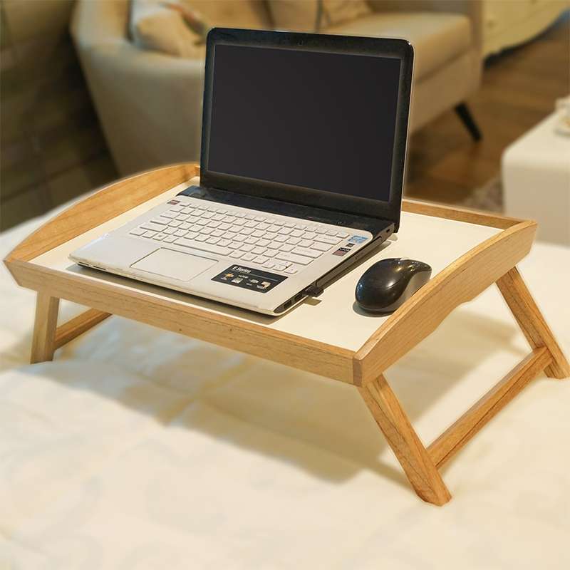 Uni Home Meja Lipat Multifungsi untuk Laptop dan Belajar dengan Material Kayu Mahoni Kokoh, Desain Minimalis Modern, dan Garansi 1 Tahun. Ideal untuk Segala Usia