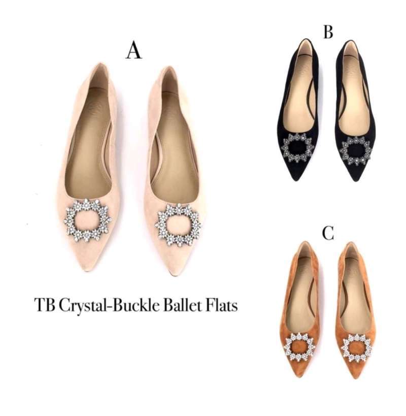 Jual sepatu flat wanita Tory burch crystal-buckle ballet di Seller US_shop  - Indonesia | Blibli