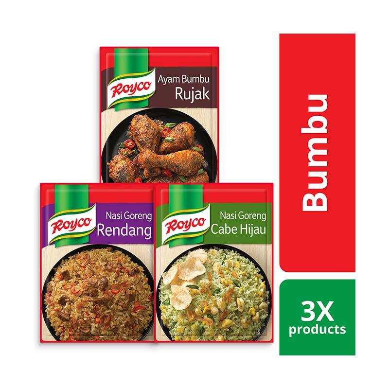 Jual Royco Bumbu Komplit Nasi Goreng Rendang 17 G Cabe Hijau 17 G Ayam Bumbu Rujak 22 G Online Oktober 2020 Blibli Com