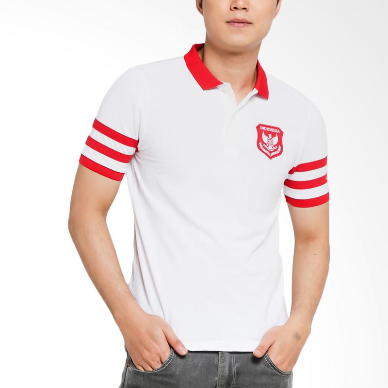 Jual Giordano National Day Man Polo Shirt White Red Online Mei