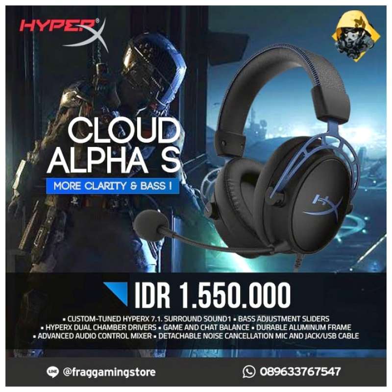 Jual Hyperx Cloud Alpha S 7.1 Surround Sound