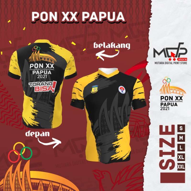 Jual BAJU JERSEY PON XX PAPUA TYPE I 
