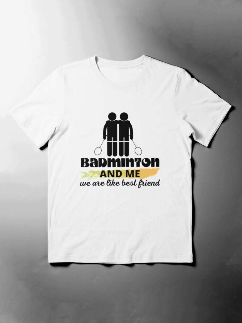 Promo Kaos Pria Wanita badminton and me 