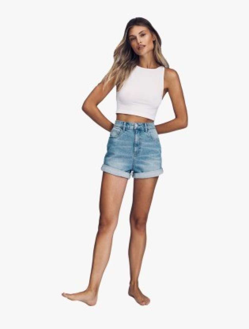 High Rise Classic Stretch Denim Short 