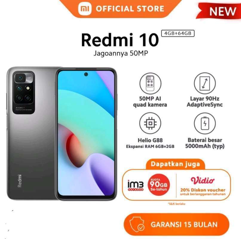 Jual REDMI 10 4/64 di Seller Putra Mandiri Store - Kota Tegal, Jawa Tengah  | Blibli