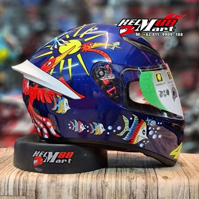 Jual AGV K1 ZOO Blue Metallic Helm Full 