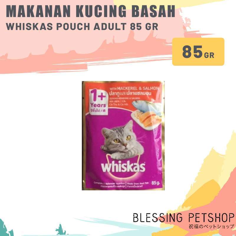 Jual Makanan Kucing Whiskas Pouch Adult 85 Gr Cat Food Whiskas Pouch 85gr Mackerel Salmon Di Seller Blessing Petsh0p Pluit Kota Jakarta Utara Blibli