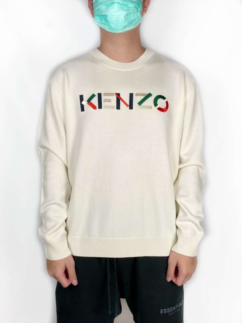 Jual Kenzo Sweatshirt Cream Wool Logo 