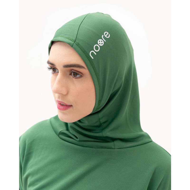 Promo NOORE Kanza Sport Hijab Green Jilbab Olahraga Diskon