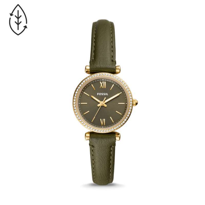 Jual Fossil Carlie Three-Hand Olive Eco 