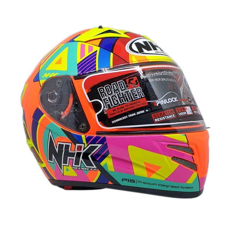 Jual Nhk Terminator SE Pigment Helm Full Face Orange Fluo M Di