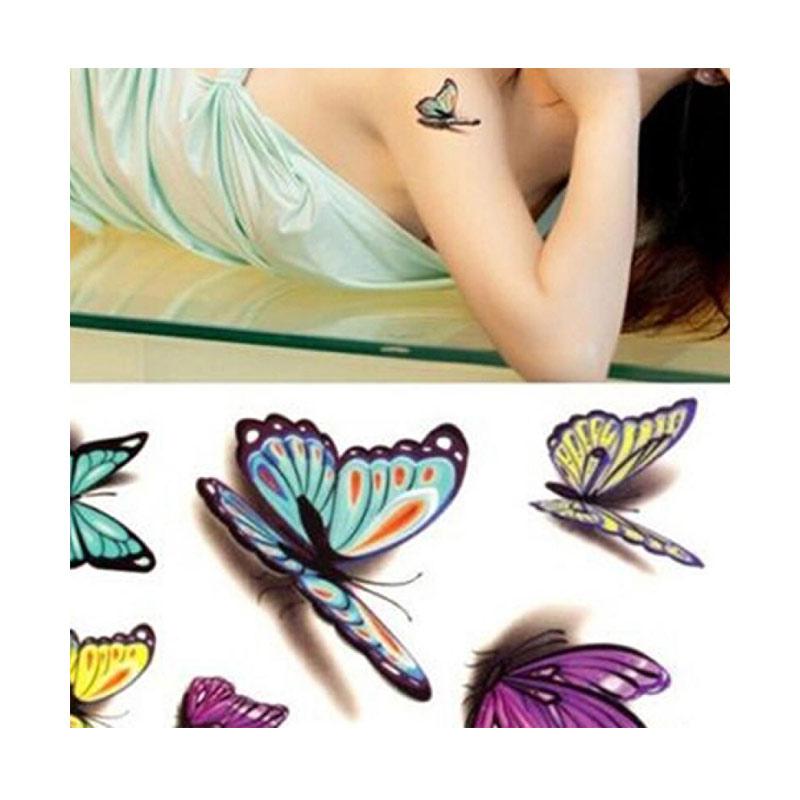 Download Bluelans 3d Temporary Colorful Butterfly Tattoo Sticker Body Art Removable Waterproof Hot Terbaru Juli 2021 Harga Murah Kualitas Terjamin Blibli