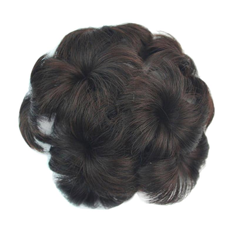 Jual Bluelans Wavy Curly Synthetic Hair Bun Cover Hairpiece Clip