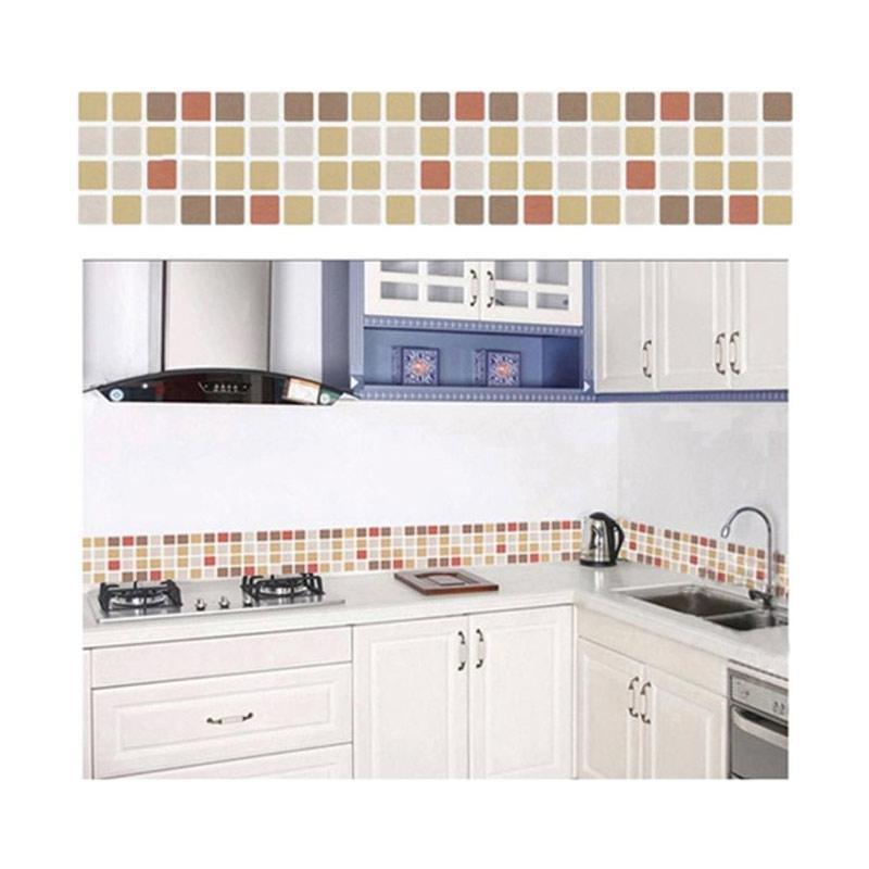 Jual Bluelans Mosaic Wall Stickers Bathroom Waterproof Backsplash