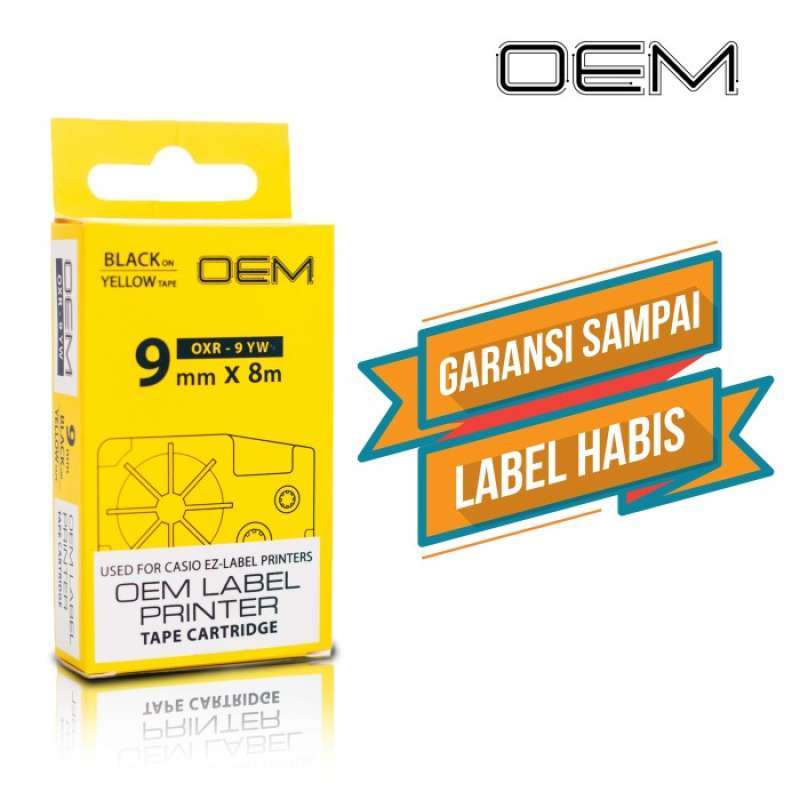 Promo Gratis Ongkir Oem Tape Ez Label Casio 9Mm Black Ink ...