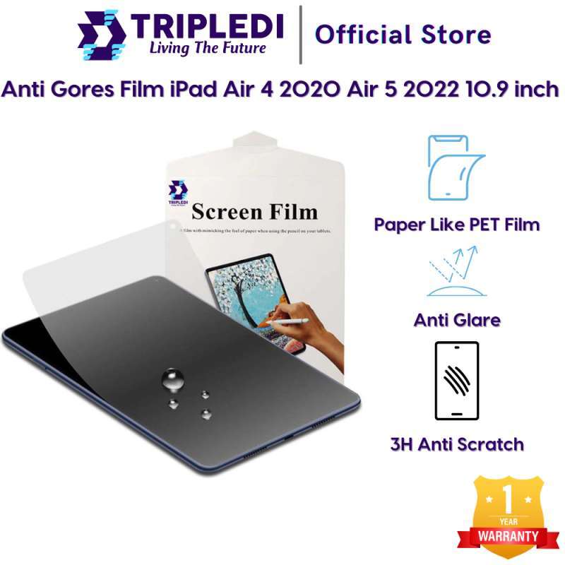 TRIPLEDI Anti Glare iPad Air Screen Protector with 3H Hardness, Matte Finish, and Paper-Like Touch. Perfect for Artists and Students Seeking Precision