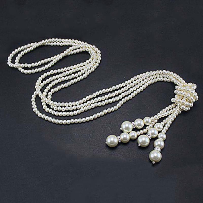 Long Chain Charms Sweater Necklace 