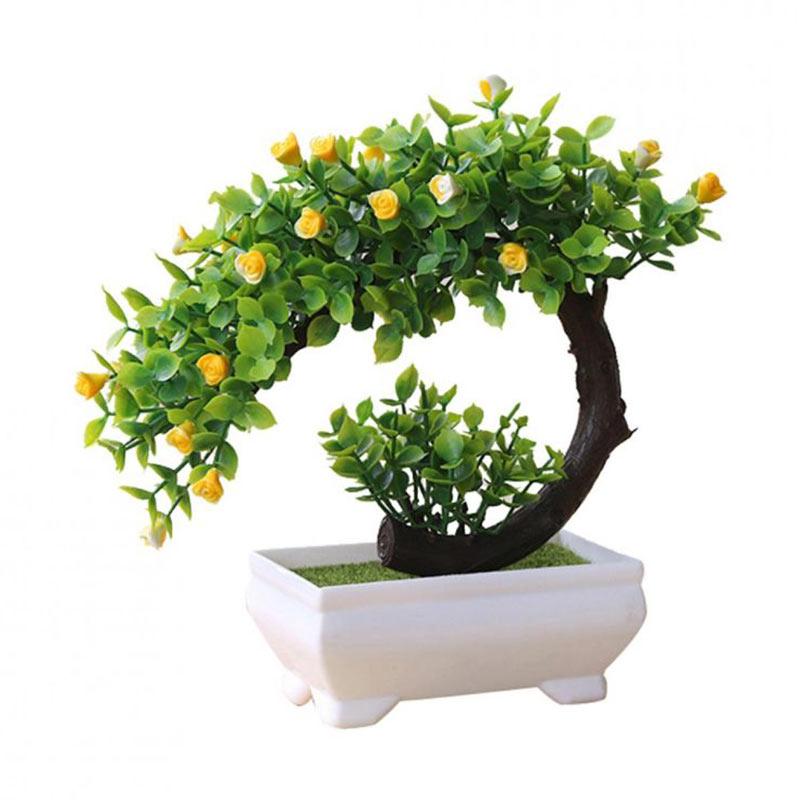 Jual Bluelans Artificial Plant Bonsai Fake Flower Potted Ornament