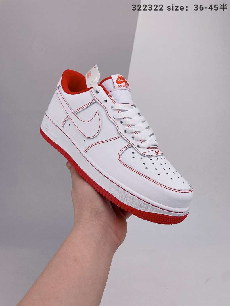 Jual The version is made of hard grain cow split leather and built-in  full-length Air sole air cushion Nike Air Force 1'07 white / purple viotech  white r - 39 di Seller