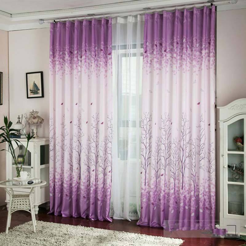 Jual Bluelans Modern Tree Door Window Drape Panel Balcony Scarf