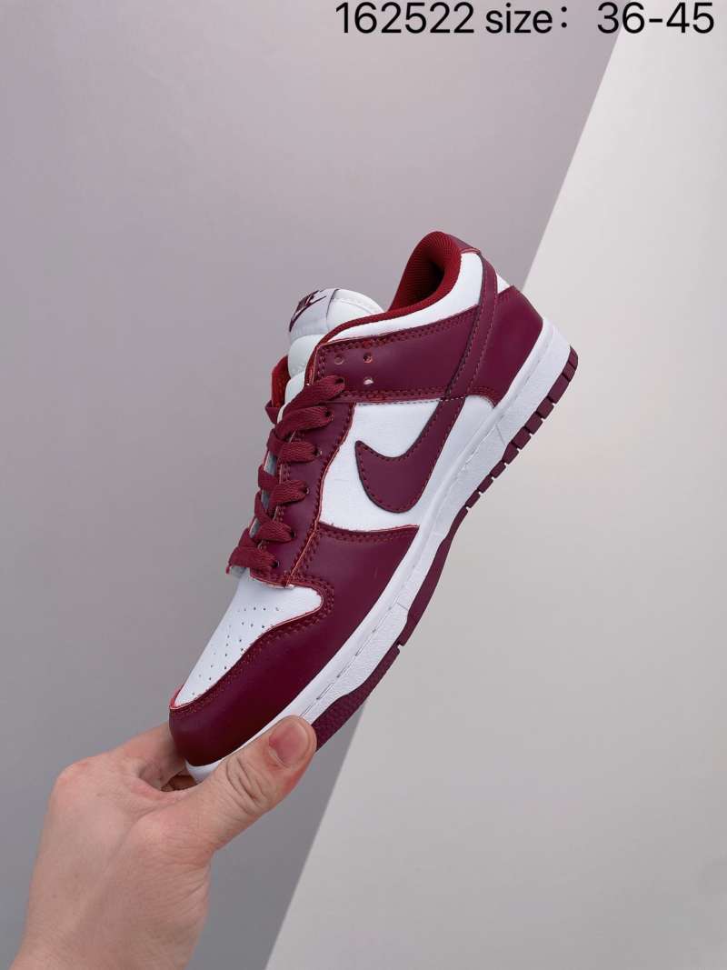 burgundy nike dunks low