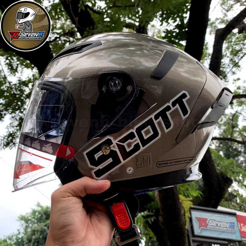 Jual HELM SCOTT GP TECH GRAY HALFFACE 