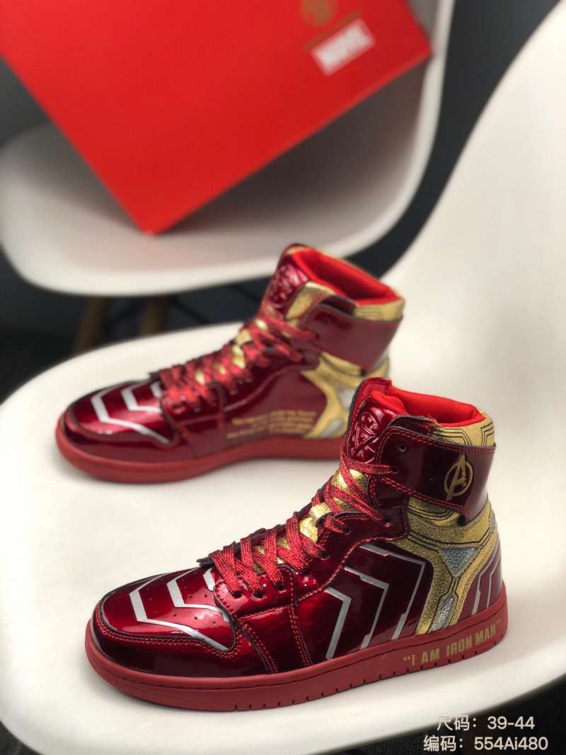 Jual 39-44 Nike Air Jordan 1 high Marvel iron man SHINY PATENT LEATHER  panel aj1 Vintage shoe 554ai480 di Seller Cai Wu Official Store - Indonesia  | Blibli